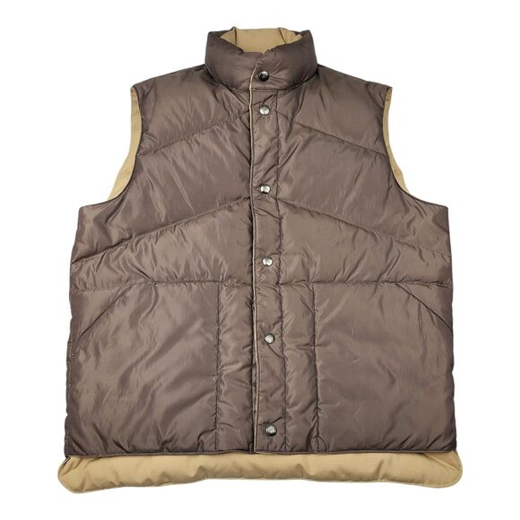 CAMEL Vintage Men's Reversible Brown/Tan Puffer Vest Sz XL Northern Goose Down - Picture 1 of 12